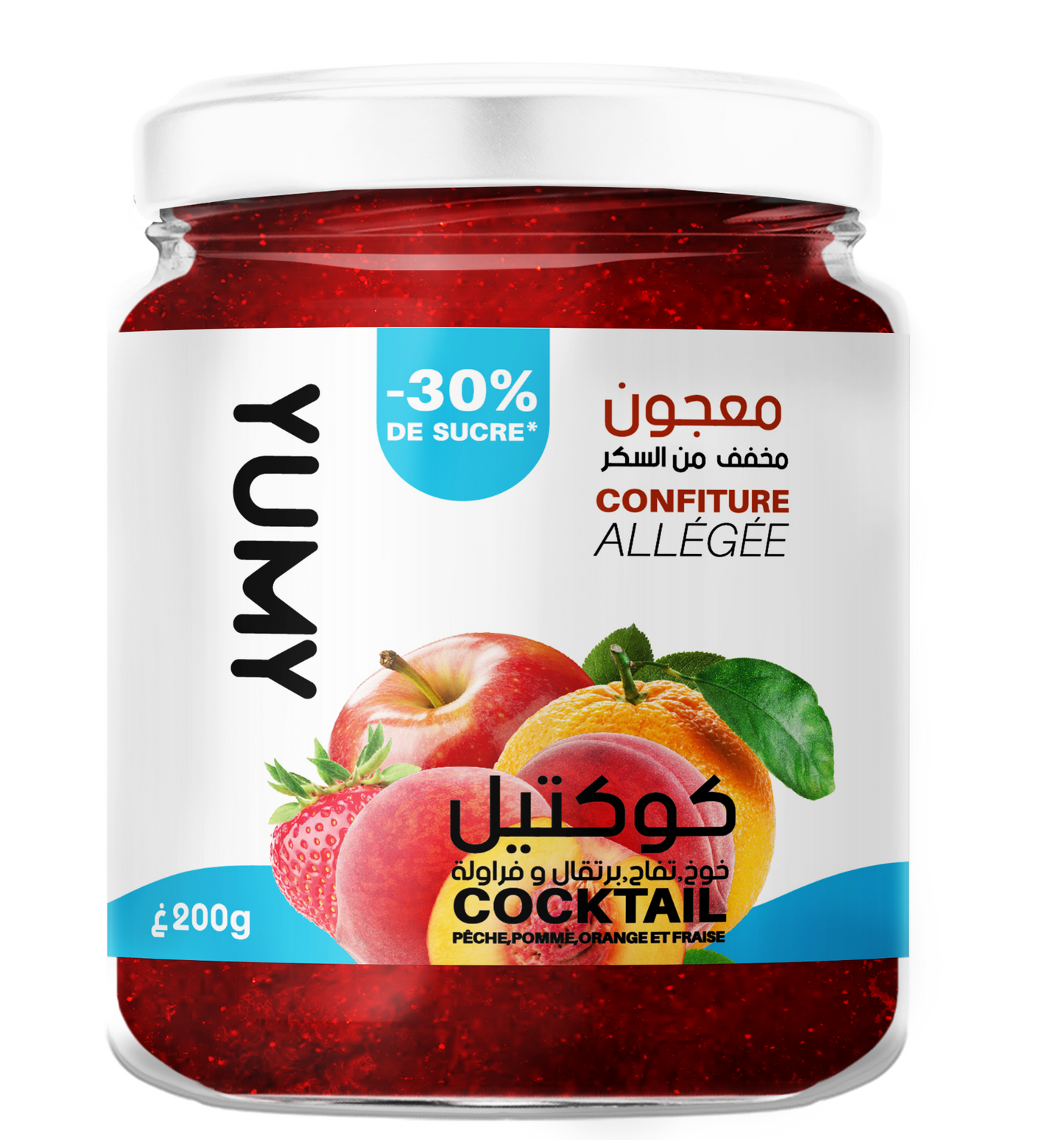Confiture allégée en sucre YUMY Cocktail, 200g