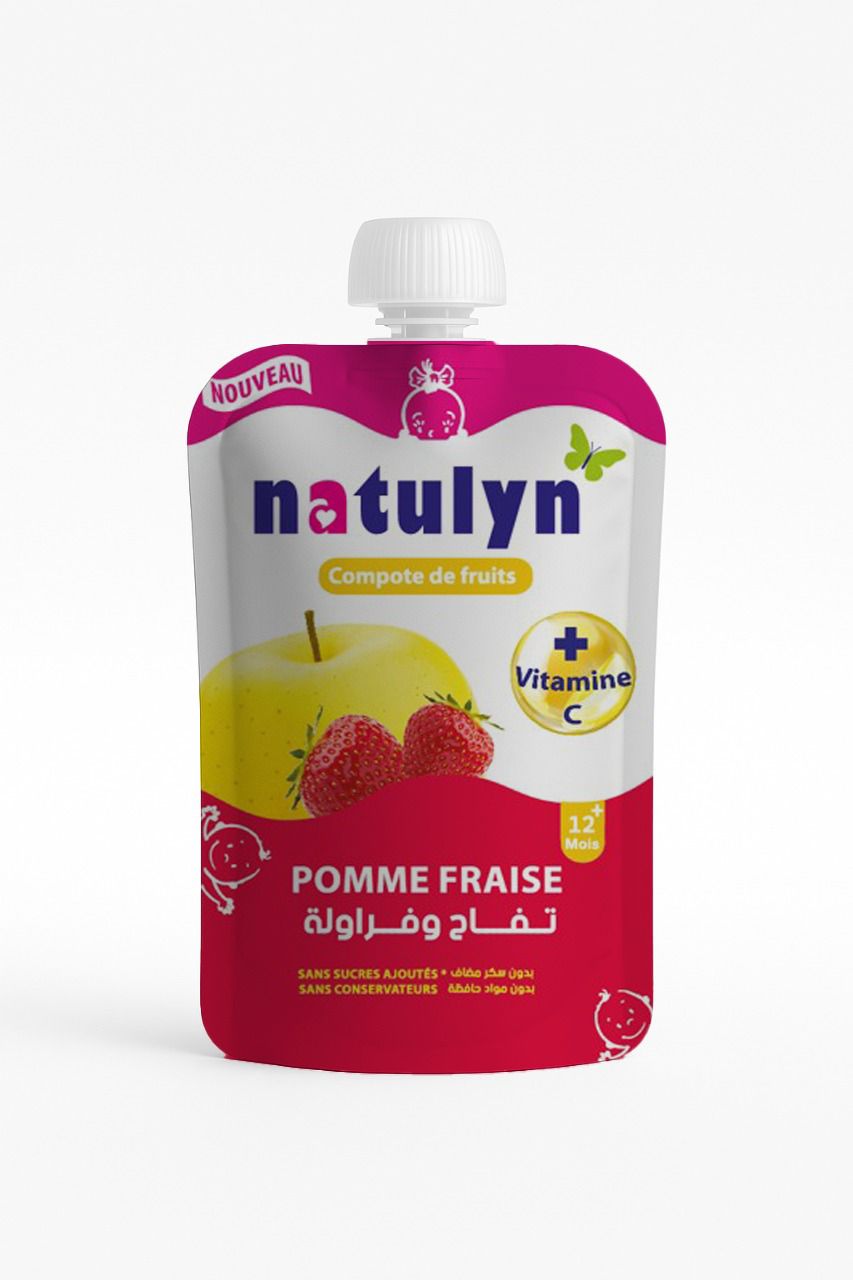 Gourde compote pomme fraise