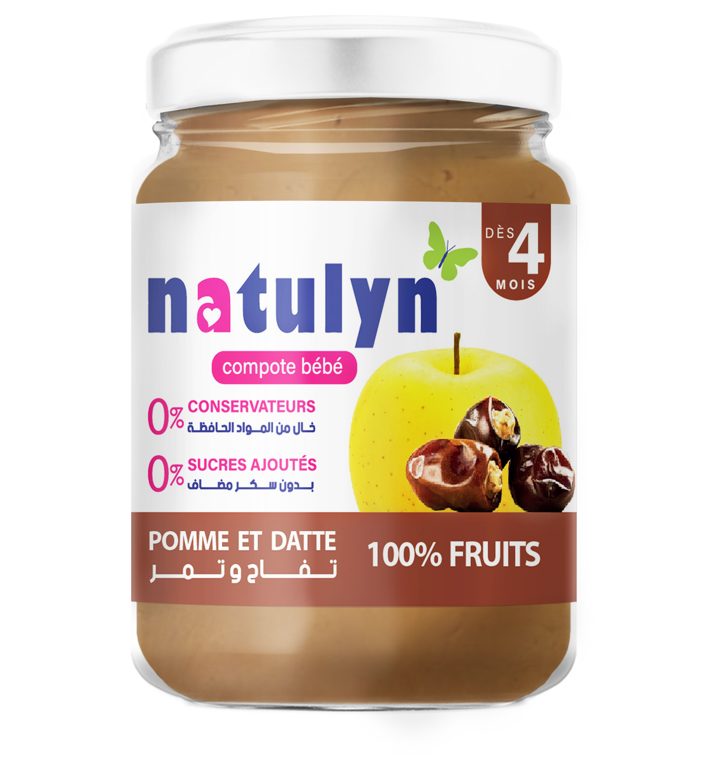 Compote bébé Pomme Datte