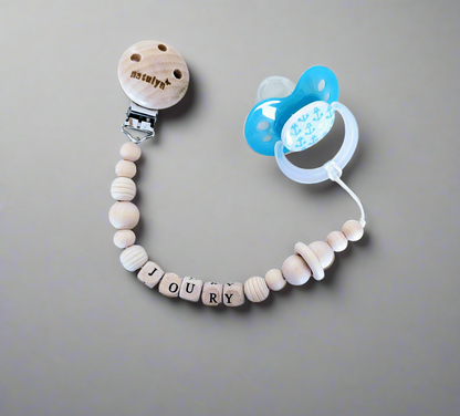 Attache Sucette En Bois personnalisée natulyn (sans sucette)