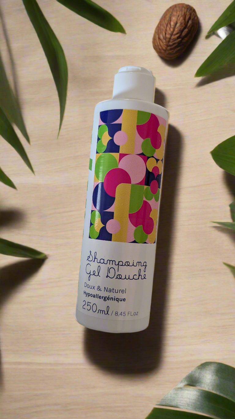 Shampoing gel douche naturel 2 en 1 corps et cheveux pour bébé natulyn 250 ml