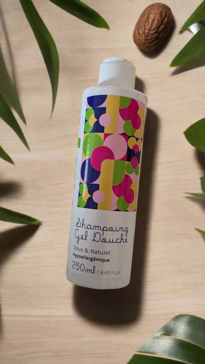 Shampoing gel douche naturel 2 en 1 corps et cheveux pour bébé natulyn 250 ml