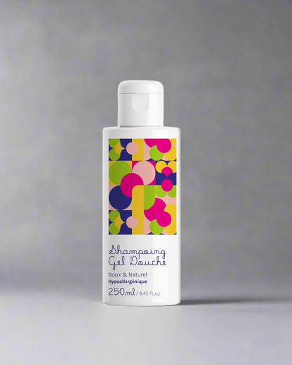 Shampoing gel douche naturel 2 en 1 corps et cheveux pour bébé natulyn 250 ml