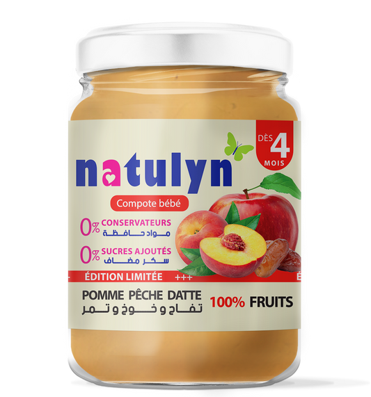 Compote bébé Pomme pêche datte