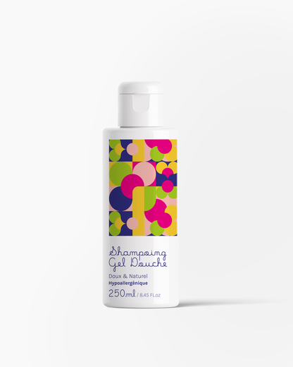 Shampoing gel douche naturel 2 en 1 corps et cheveux pour bébé natulyn 250 ml